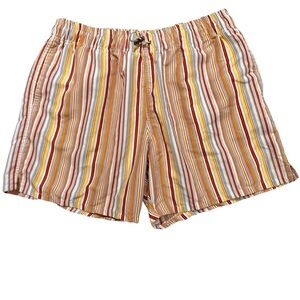 Y2K Zegna Sport Swim Trunks Striped Nautical Yachting Toggle Mens XL Runs Small